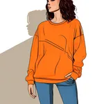 bright orange sweatshirt image